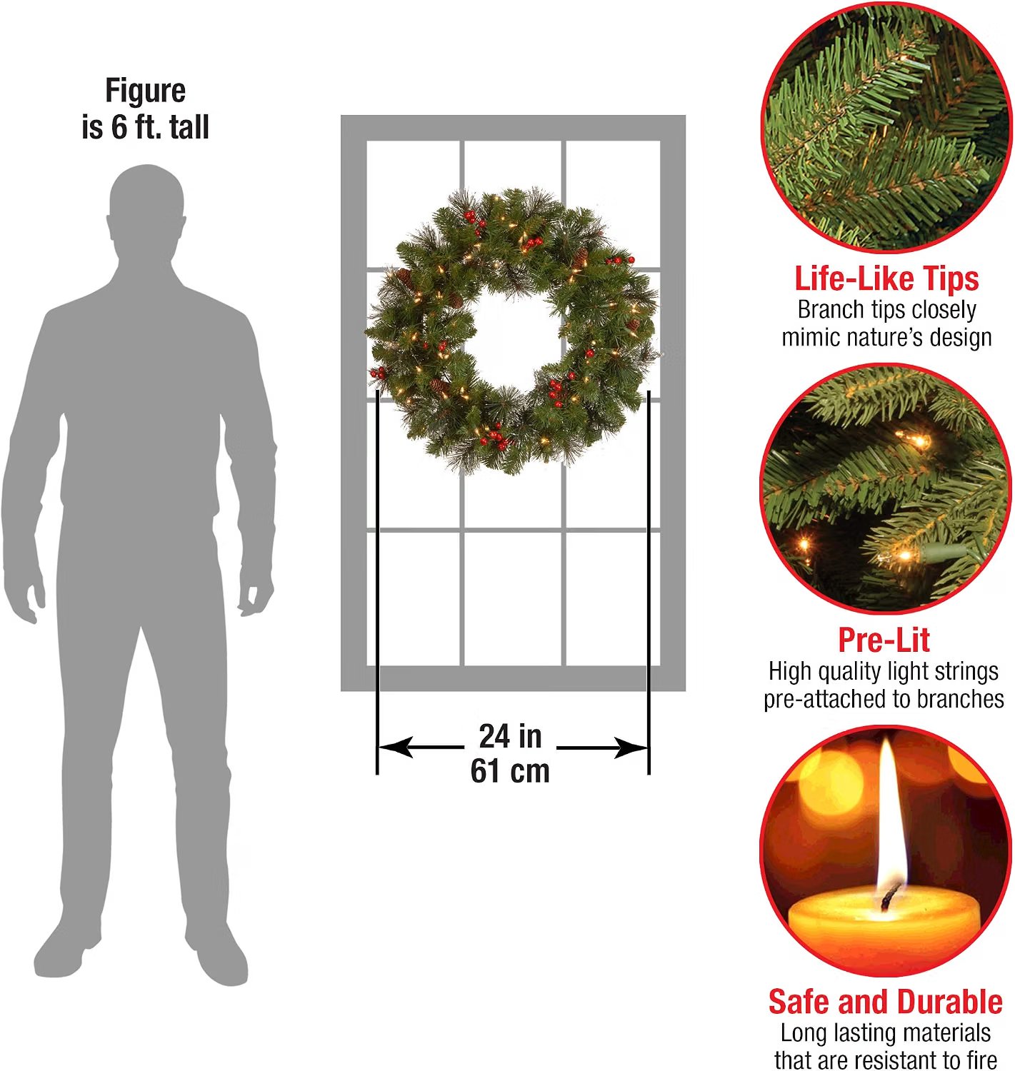 Wreath angle view