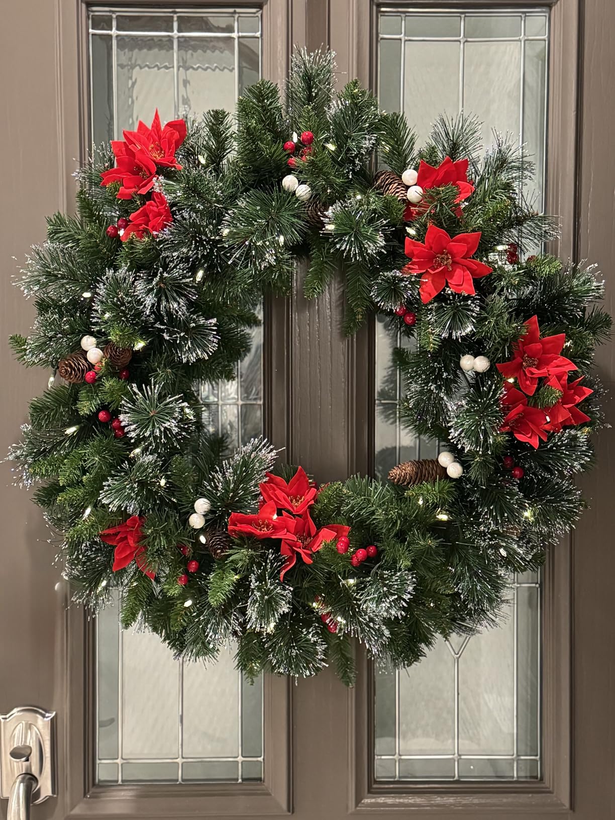 National Tree Company 24in Pre-Lit Crestwood Spruce Christmas Wreath