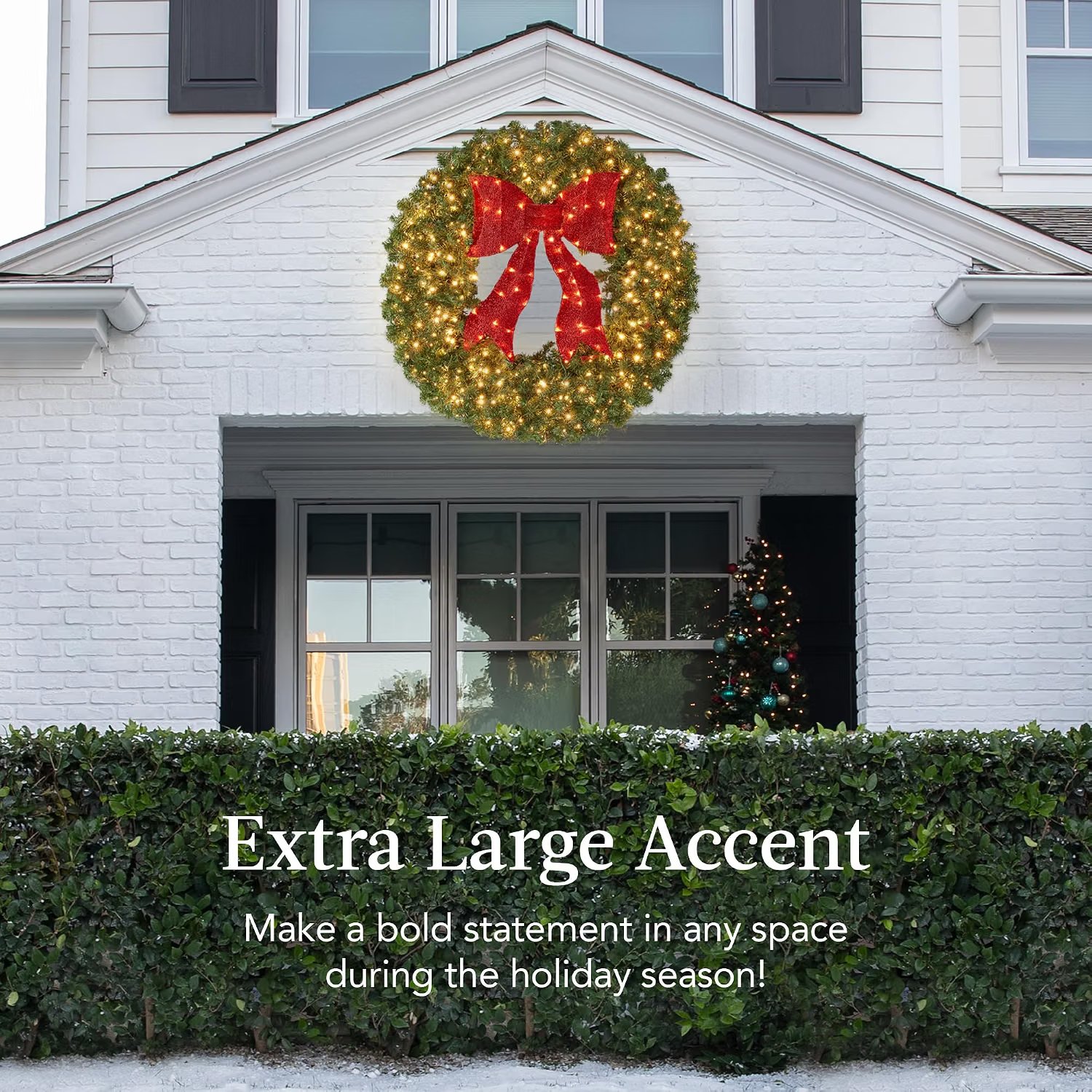 Best Choice Products 60in Large Artificial Pre-Lit Fir Christmas Wreath