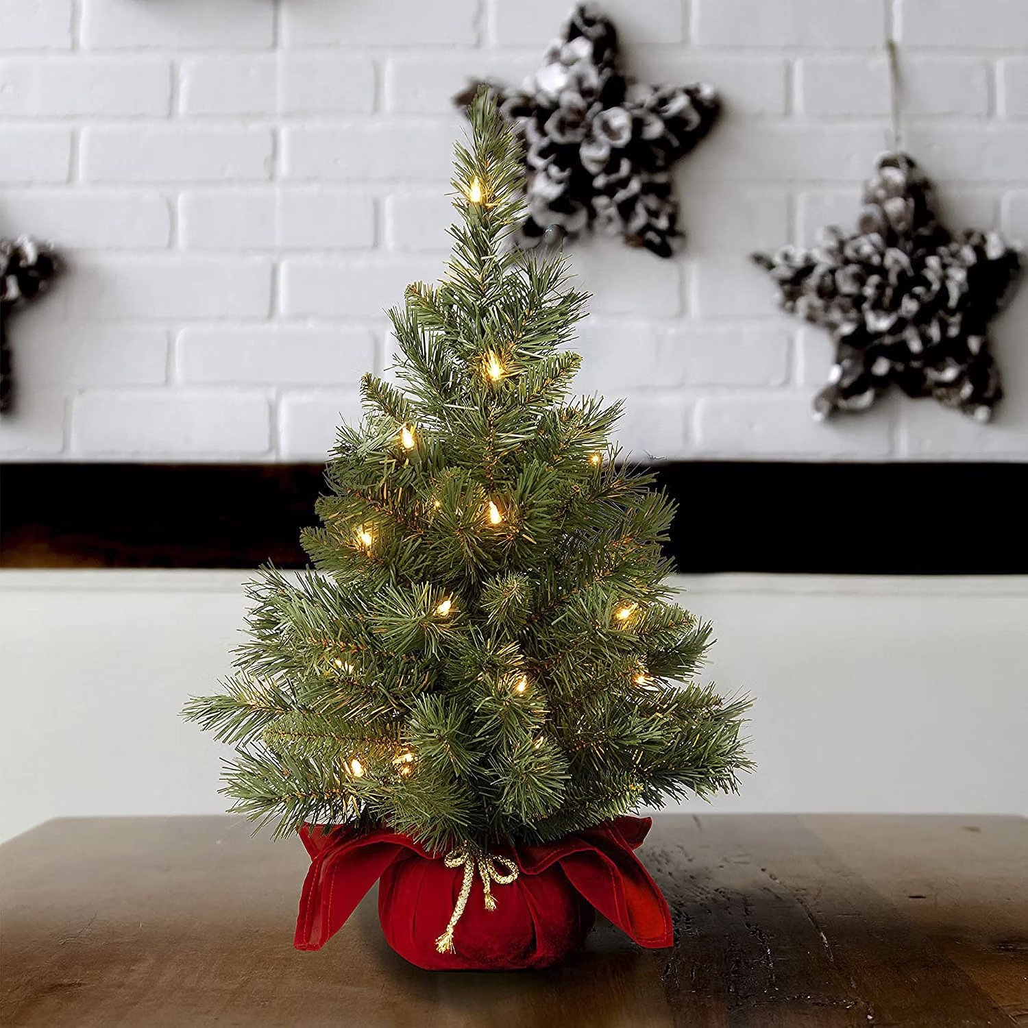 National Tree Company 24in Pre-Lit Majestic Fir Mini Christmas Tree