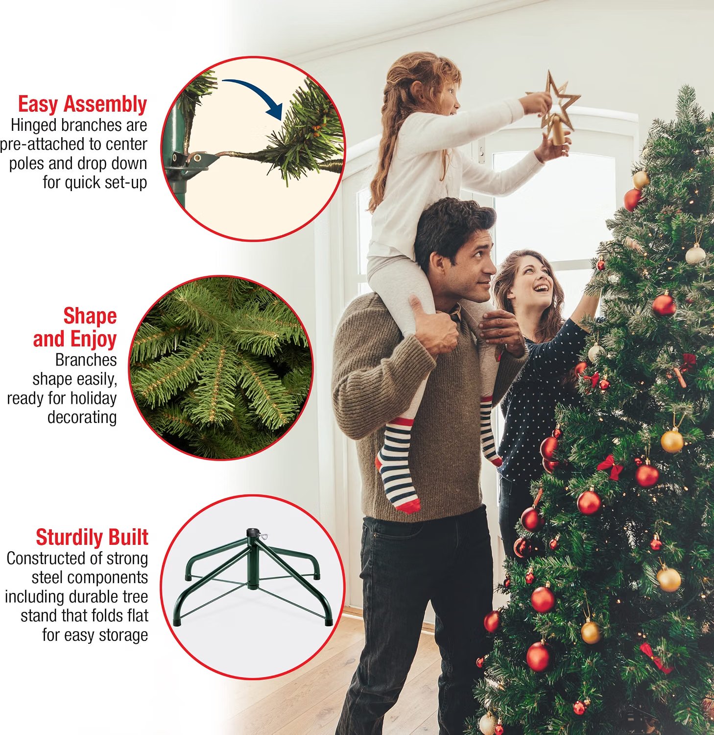 National Tree Company 7.5ft Unlit Dunhill Fir Artificial Christmas Tree thumbnail 3