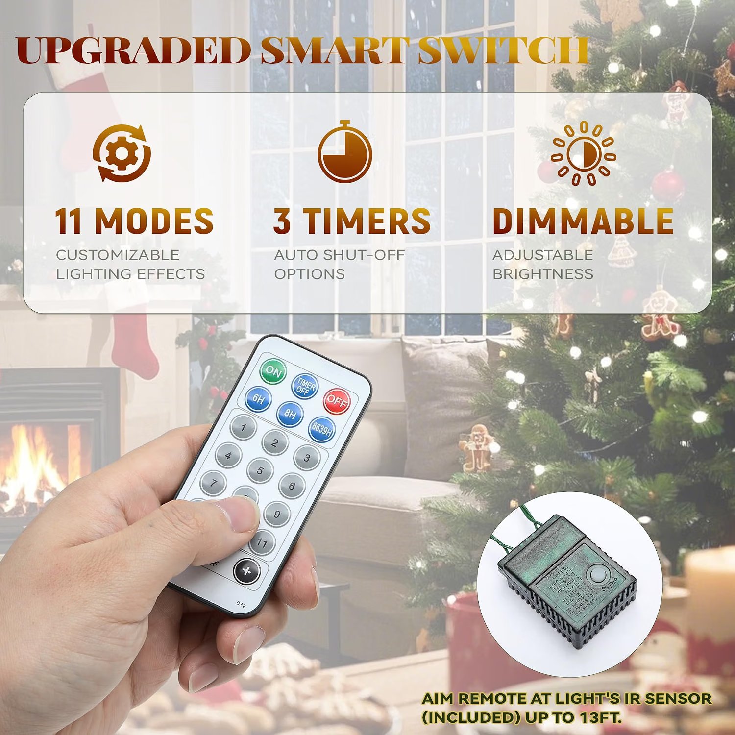 YITAHOME 6ft Pre-Lit Artificial Spruce Christmas Tree with Remote Control thumbnail 3