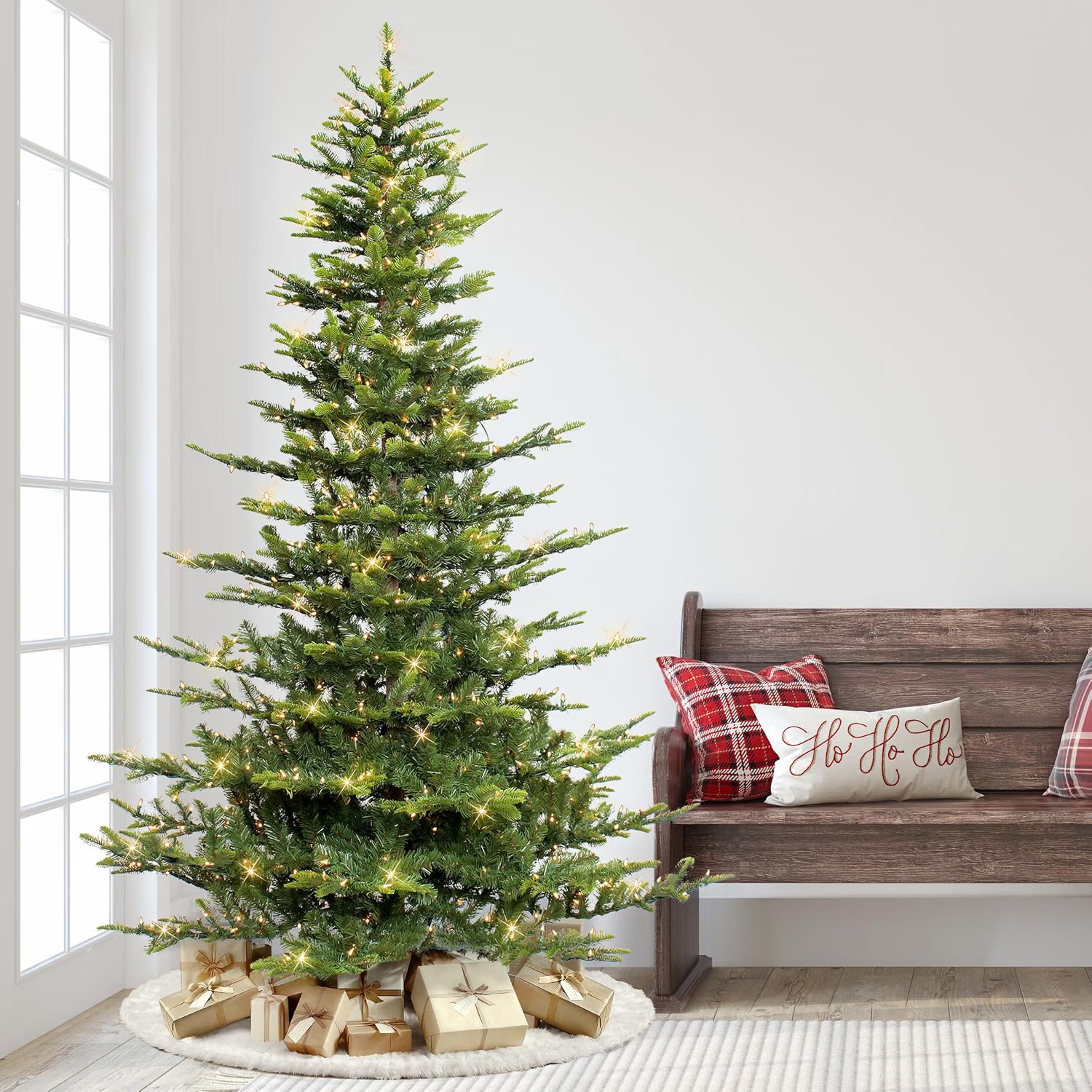 Puleo International 7.5ft Pre-Lit Aspen Fir Artificial Christmas Tree thumbnail 6